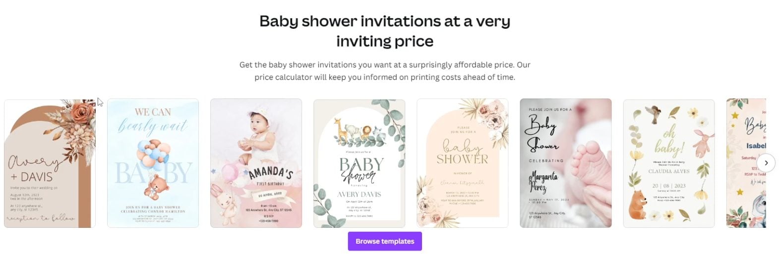 Canva baby shower