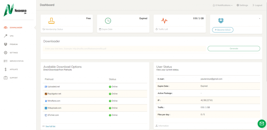 neodebrid downloader