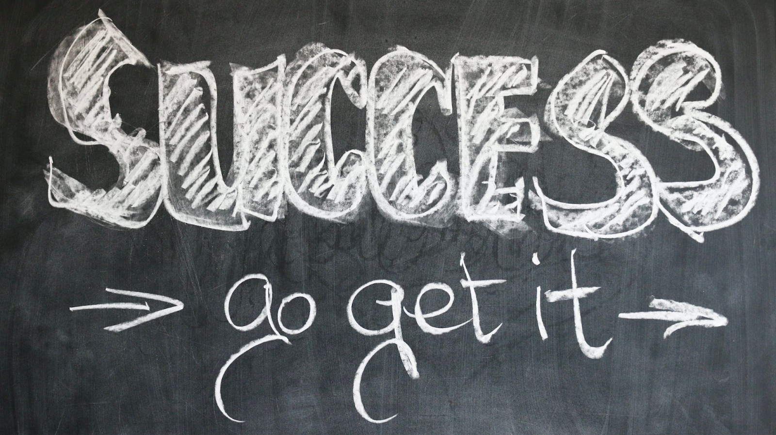 Success: Go get it written in white chalk on a chalk board